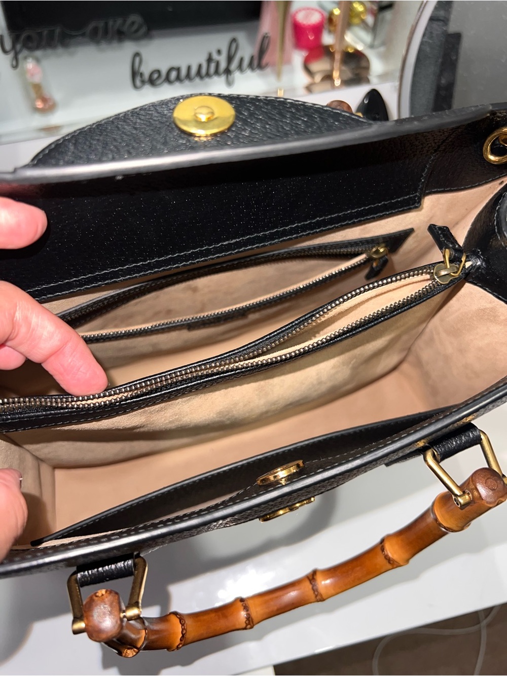 Gucci Diana Medium Tote Bag (Style 678842 U3ZDT 1260) - Picture 7 of 7